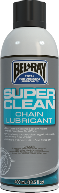 BEL-RAY Super Clean Chain Lube 400ml - High-Performance Chain Protection for Motorcycles and Equipment
