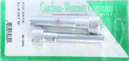 Gardner-Westcott Chrome Allen Head Riser Bolts 1/2 in x 2-3/4 in, Fine Thread - Pack of Two