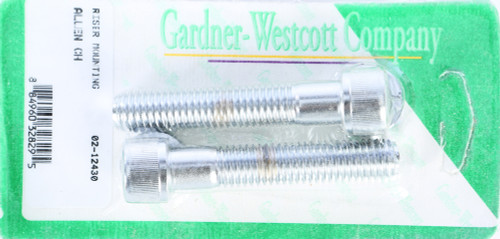 Gardner-Westcott Chrome Allen Head Riser Bolts 1/2 x 2-3/4 with Coarse Thread (Pair)