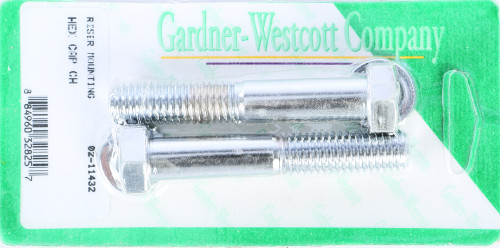 Gardner-Westcott Chrome Riser Bolts with Hex Cap, 1/2 inch x 3 inches, Coarse Thread - Made in USA