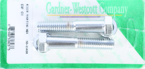 Gardner-Westcott Chrome Hex Cap Riser Bolts 1/2 inch x 2-3/4 inch Coarse Thread (Pair) - Part #02-11430