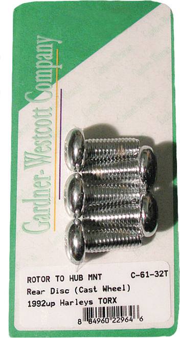 Gardner-Westcott C-61-32T Rear Brake Rotor with Torx Button Head for 1992 and Up Cast Wheels