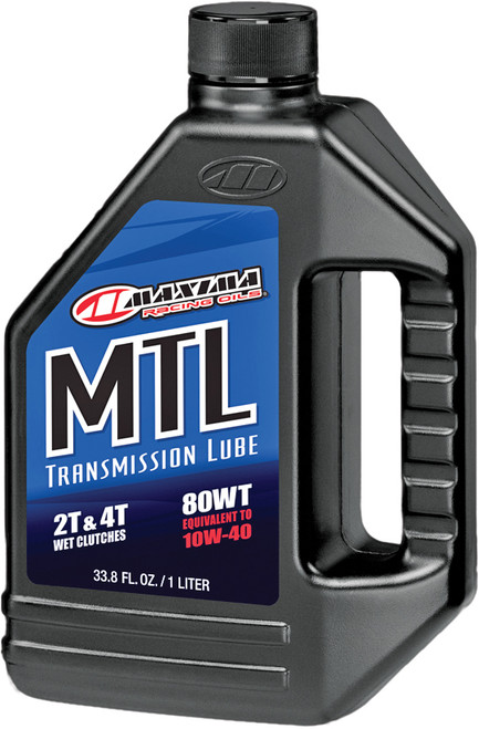 MAXIMA Mtl R Fluid Light Racing 80W Motorcycle Transmission Oil - 1 Quart