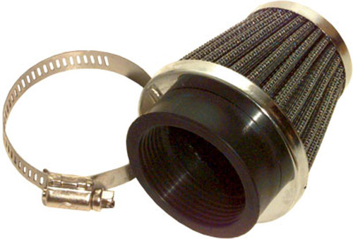 EMGO Clamp On Air Filter 35mm - Universal Reusable Carburetor Filter with Chrome End Caps