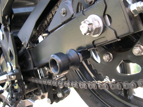 SHOGUN Swingarm Sliders Black - Part 701-0619 for Enhanced Motorcycle Protection