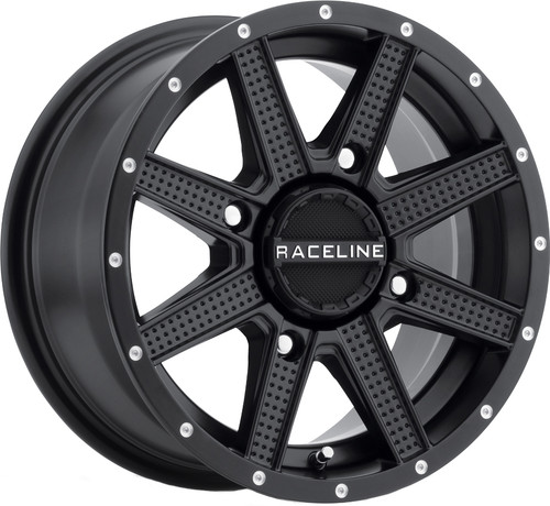 Raceline Hostage Wheel 12x7 Black - Durable Alloy ATV/UTV Wheel (Part A92B-27011+10)