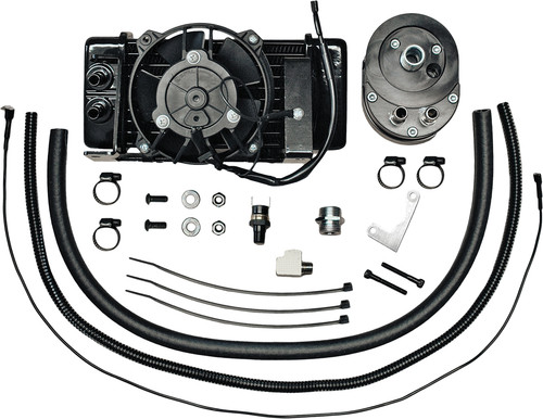 Jagg Lowmount Oil Cooler Fan Assisted for Softail Models - Part 751-FP2400