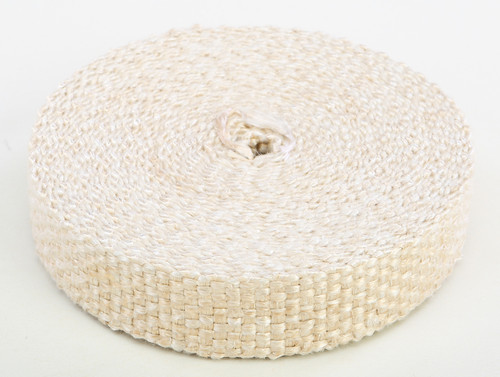 HELIX Part 525-1000 1"x25" Tan Exhaust Wrap - Insulates and Protects Hot Exhaust Pipes