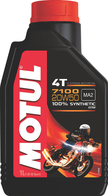MOTUL 7100 Synthetic Oil 20W-50, Part Number 104103 – High-Performance Engine Lubricant