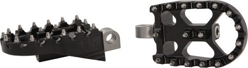 FLO MOTORSPORTS Moto Style Footpeg Set Black 2" x 3.125" FPEG-800BLK