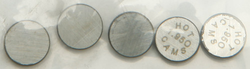 Hot Cams Valve Shims 7.48x1.95mm 5-Pack - Part Number 5PK748195