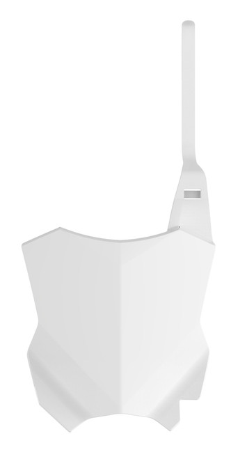Polisport Front Number Plate White - Part #8665900002 for Dirt Bikes