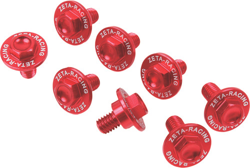 ZETA ZE88-9102 Fork Guard Bolt Hon Red for Motorcycle and ATV