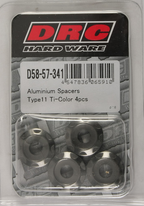 DRC Aluminum Spacers Type 11 Titanium M6x12mm - Pack of 4
