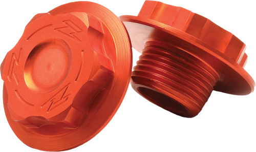 ZETA Steering Stem Nut & Bolt Orange M20x27 P1.5 L=11.5 – Lightweight CNC Machined Aluminum for Enhanced Durability