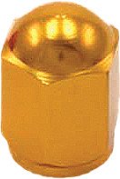 DRC Air Valve Caps Gold Pair - Enhance Your Motorcycle with Style