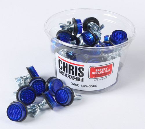 Chris Products CH40B Mini Blue Reflectors Pack of 40