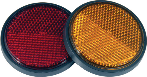 Chris Products RR2A Reflector Adhesive Mount Amber - 2 ½” DOT Approved Round Reflectors