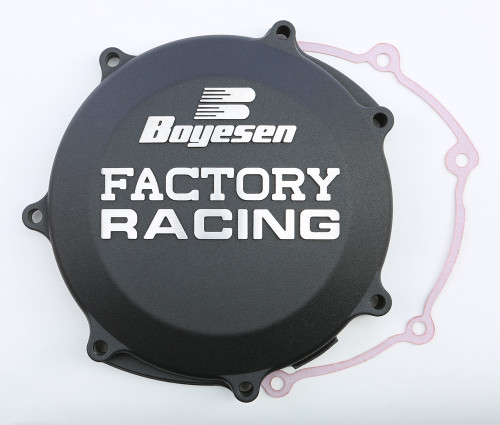 Boyesen CC-38B Factory Racing Clutch Cover Black for High-Performance Motorcycles