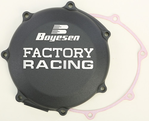 Boyesen CC-37B Factory Racing Clutch Cover in Black for Enhanced Performance