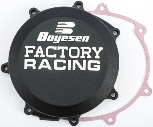 Boyesen CC-37AB Factory Racing Clutch Cover in Black for High-Performance Motorcycles