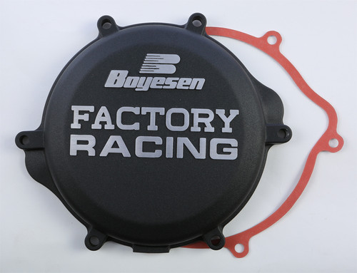 Boyesen CC-21AB Factory Racing Clutch Cover in Black for Enhanced Performance and Style