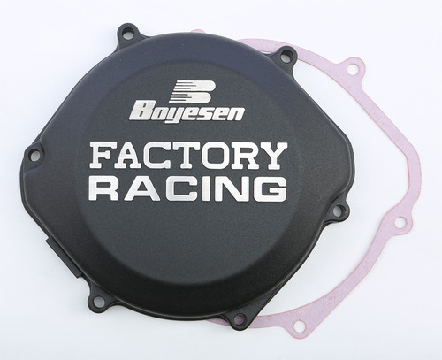 Boyesen CC-02B Factory Racing Clutch Cover in Black for Enhanced Performance