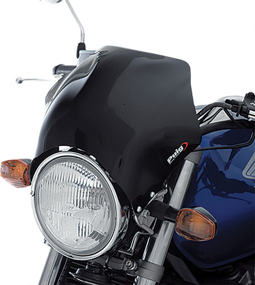 PUIG Raptor Headlight Mount Windscreen for Naked Bikes - Black (Part 0013N)