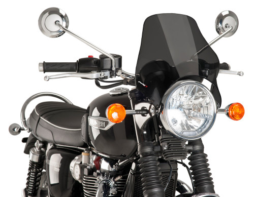 PUIG Windscreen Naked Headlight Mount Dark Smoke - Part No. 0869F