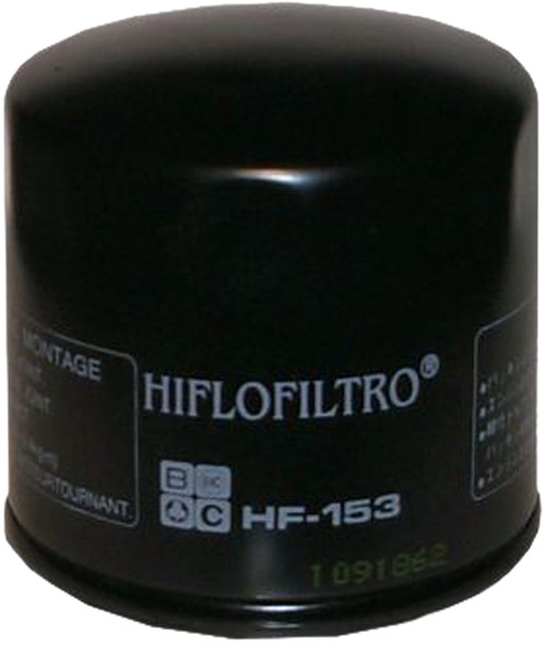 HIFLOFILTRO HF153 Oil Filter for Motorcycle - OEM Replacement with Safety Wire Provision