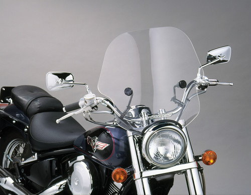 Slipstreamer SS-10-C Viper Windscreen with Clear Finish and Black Hardware for 7/8" & 1" Handlebars