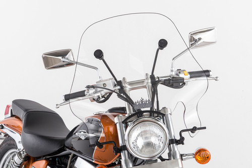 Slipstreamer SS-24V-C Hellfire Windshield for Motorcycles - 18" to 22" Clear Windshield