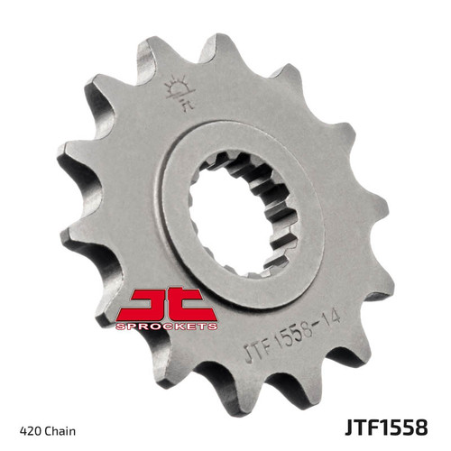 JT JTF1558.14 Front Chain Sprocket Steel 14-Tooth for 420 Chains
