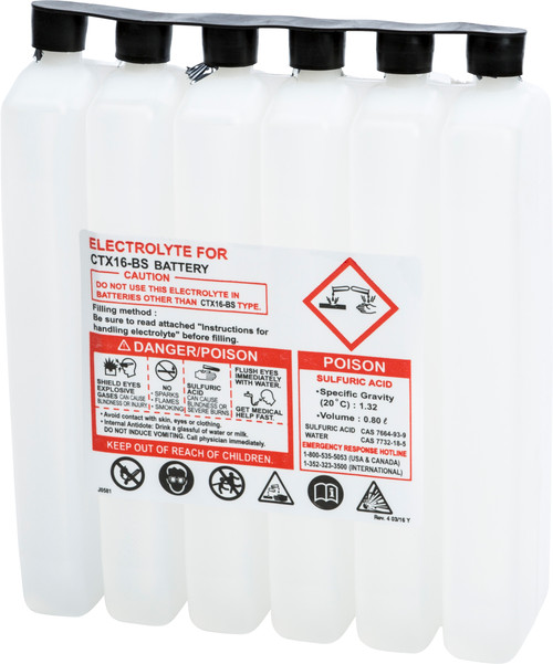 FIRE POWER Sealed Battery Electrolyte Pack 798cc - Compatible with Fire Power Maintenance-Free Batteries