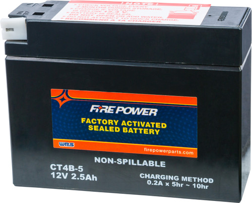 FIRE POWER CT4B-5 Sealed Lead Acid Battery for Automotive and Marine Use