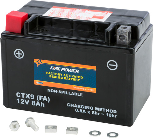 FIRE POWER CTX9-BS(FA) Sealed Factory Activated Battery for Reliable Power