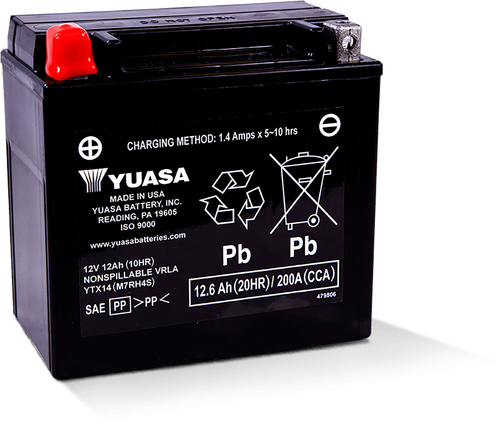 YUASA YUAM7RH4S Ytx14 Sealed Factory Activated Battery for Reliable Power