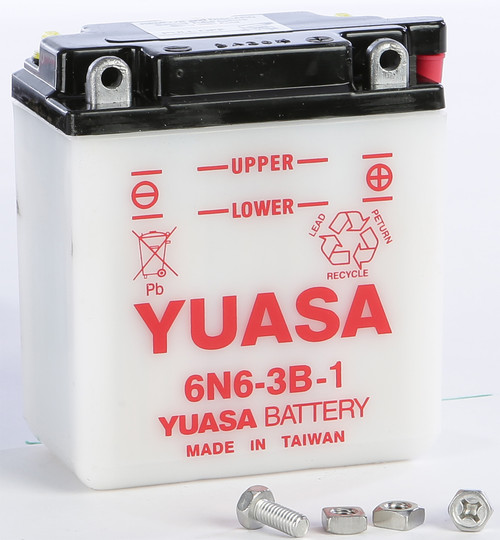 YUASA Battery 6N6-3B-1 Conventional with Enhanced Cranking Power