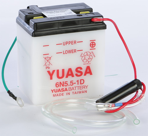 YUASA YUAM2655B 6V/12V Conventional Battery with Enhanced Cranking Power