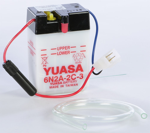 YUASA YUAM262C3 6V & 12V Conventional Battery with Enhanced Cranking Power