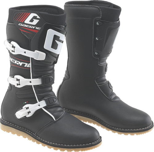GAERNE Balance Classic Boots Black Size 8 – Lightweight Waterproof Motorcycle Boots with Injection Molded Shin Guard