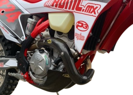 P3 Carbon Fiber Composite 4-Stroke Head Pipe Guard and Heat Shield - Part Number 204001