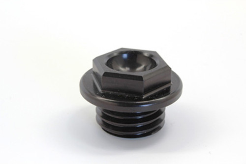 WORKS 24-072 Black Oil Filler Plug for Enhanced Engine Protection