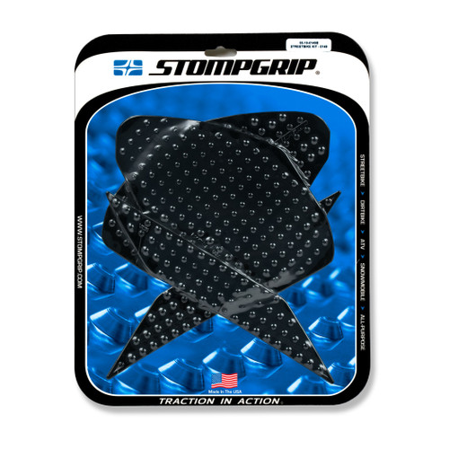 STOMPGRIP Tank Pad Kit Volcano Black – Part 55-10-0149B for Enhanced Motorcycle Control
