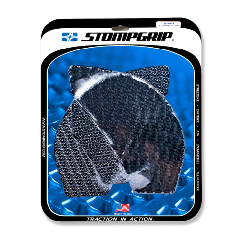STOMPGRIP Tank Pad Kit Icon Black - Part 55-14-0037B for Enhanced Motorcycle Control