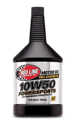 Red Line Powersports 4T 10W50 Motor Oil - Part Number 42604, 1 Quart