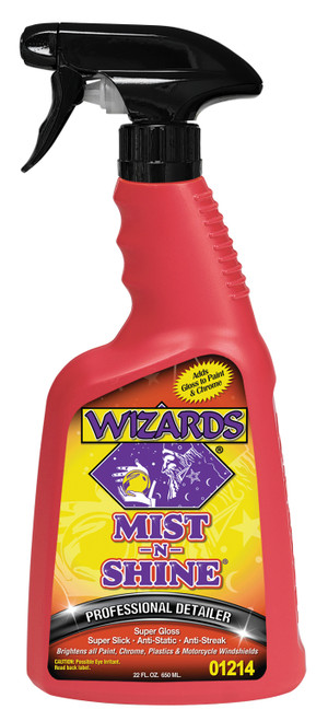 WIZARDS Mist N Shine 22oz Car Detailing Spray for Gloss and Spot Cleaning