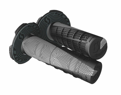 SCOTT Deuce MX Grips (Black/Grey) - Model 219627-1001 for BMX and Mountain Biking
