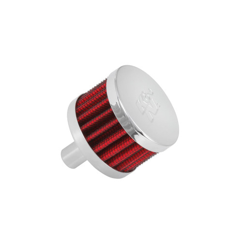 K&N Breather Filter Chrome 1/2 inch Part Number 62-1015 for Racing Engines and Equipment