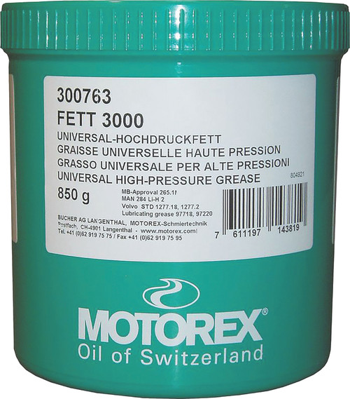 Motorex Grease 3000 850g - Long-Lasting Heavy Duty Lubricant